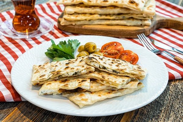 Turkish style homemade Gozleme recipe