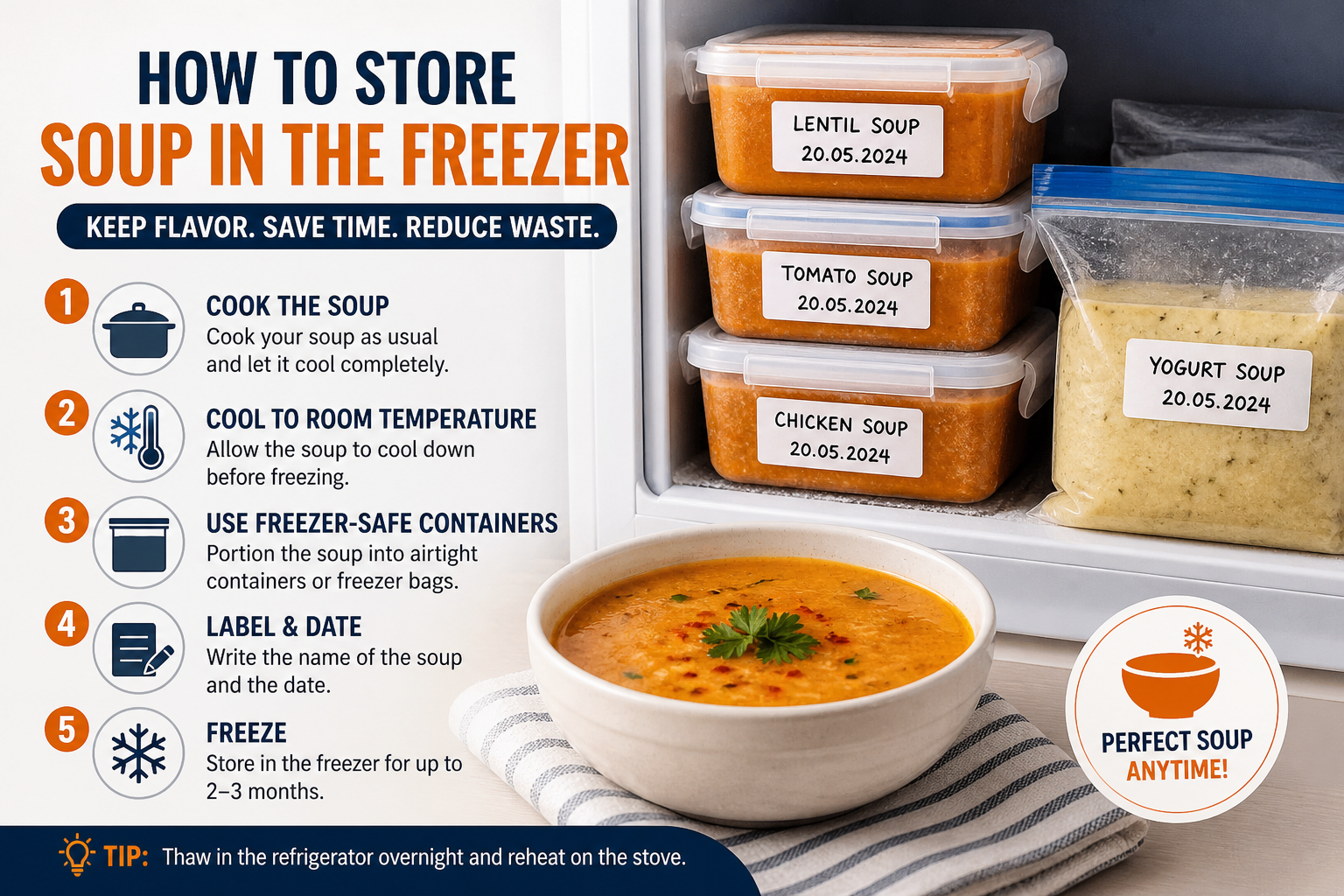 How to Store Soup in the Freezer?