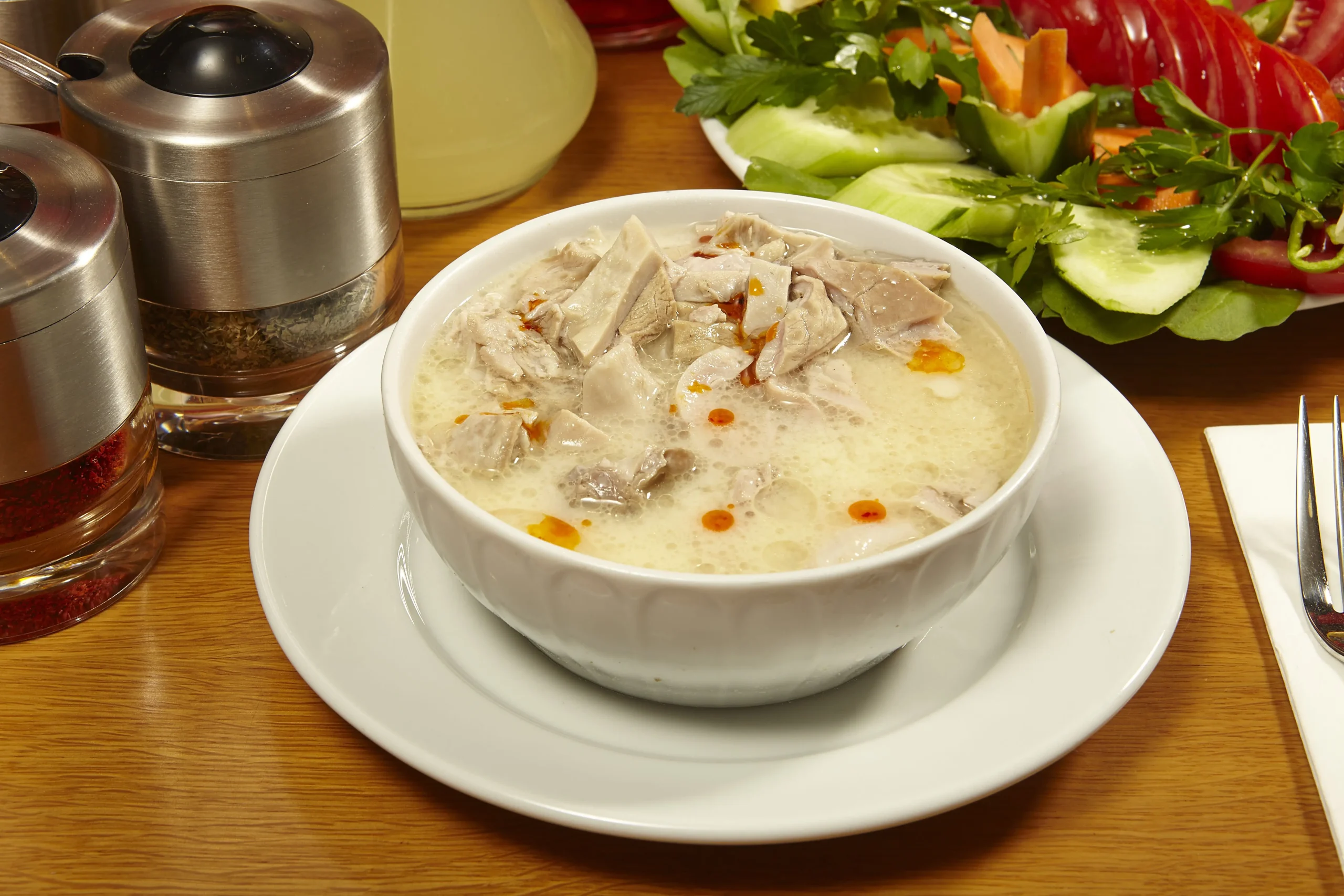 a Traditional Turkish tripe soup