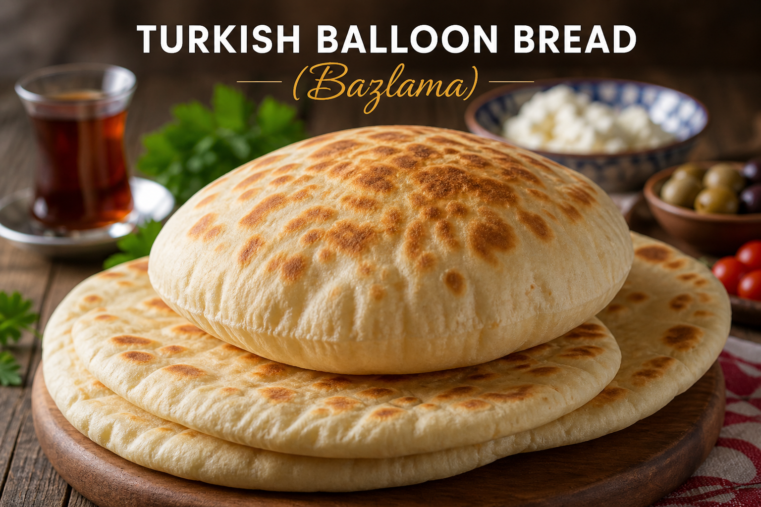 Turkish Balloon Bread Recipe (Bazlama)